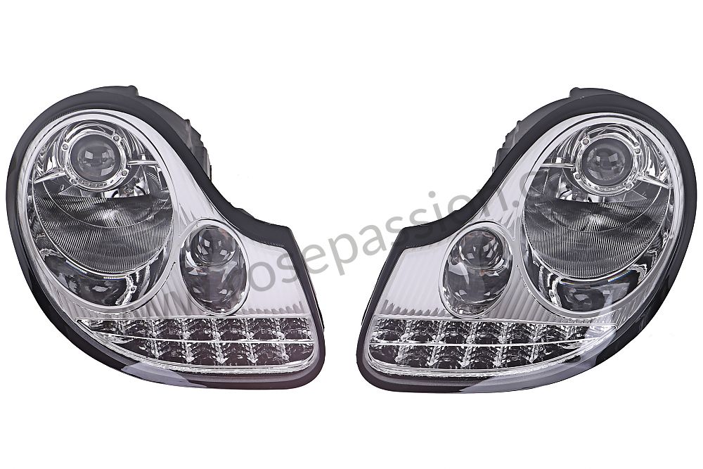 P563645 - HEADLIGHT KIT WITH LED, CHROME PLATED BACK - PAIR - FOR