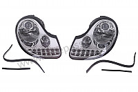 P563645 - HEADLIGHT KIT WITH LED, CHROME PLATED BACK - PAIR for Porsche Boxster / 986 • 2000 • Boxster 2.7 • Cabrio • Manual gearbox, 5 speed