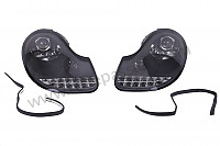 P563646 - HEADLIGHT KIT WITH LED, BLACK BACK - PAIR for Porsche Boxster / 986 • 2000 • Boxster 2.7 • Cabrio • Manual gearbox, 5 speed