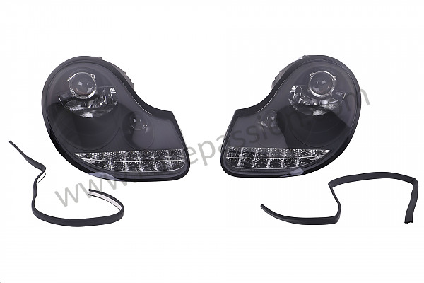 P563646 - HEADLIGHT KIT WITH LED, BLACK BACK - PAIR for Porsche Boxster / 986 • 2003 • Boxster s 3.2 • Cabrio • Automatic gearbox