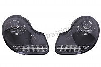 P563646 - KIT DE FAROL DIANTEIRO COM LED, FUNDO PRETO - O PAR para Porsche Boxster / 986 • 2002 • Boxster s 3.2 • Cabrio • Caixa manual 6 velocidades