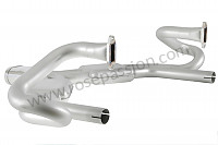 P563661 - SEBRING STYLE SPORTS EXHAUST OVAL OUTLET (INOX) for Porsche 356C • 1963 • 1600 sc (616 / 16) • Coupe reutter c • Manual gearbox, 4 speed