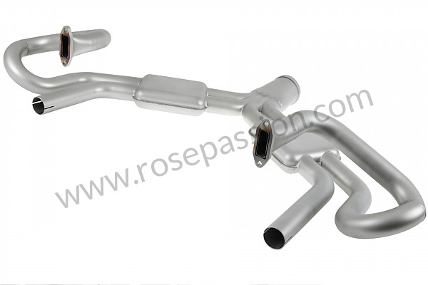 P573542 - ROUND SEBRING STYLE SPORT EXHAUST (INOX) for Porsche 356a • 1959 • 1600 s (616 / 2 t2) • Cabrio a t2 • Manual gearbox, 4 speed