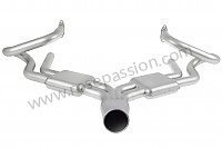 P573542 - ROUND SEBRING STYLE SPORT EXHAUST (INOX) for Porsche 356a • 1957 • 1300 (506 / 2) • Coupe a t1 • Manual gearbox, 4 speed
