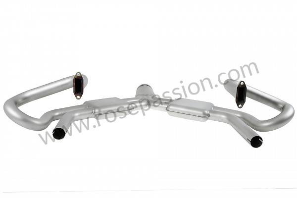 P573542 - ROUND SEBRING STYLE SPORT EXHAUST (INOX) for Porsche 356B T5 • 1959 • 1600 s (616 / 2 t5) • Cabrio b t5 • Manual gearbox, 4 speed