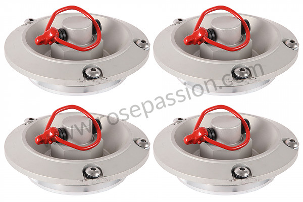 P575636 - CENTRAL COVER RACE LOOK Give your vehicle the latest racing look. Machined aluminum with dummy clip. Inside Diameter 60mm" x 95MM Please measure before ordering to ensure fit. KIT OF 4 for Porsche 997-2 / 911 Carrera • 2011 • 997 c4 gts • Coupe • Pdk gearbox