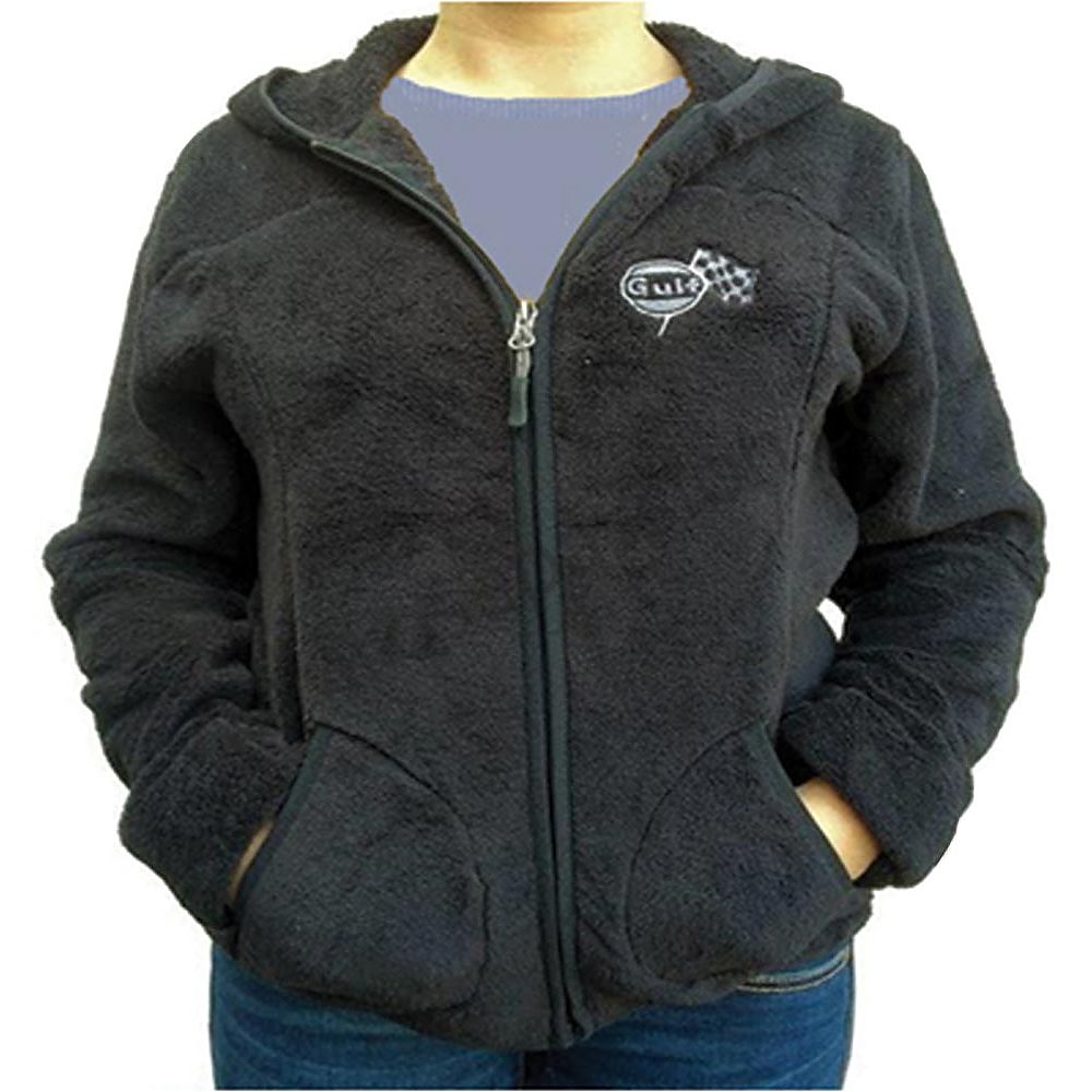 P576300 - LADIES SOFTY SOFT CHENILLE TYPE GULF LOGO HOODIE, BLACK