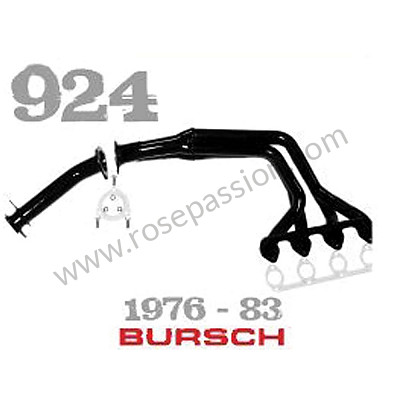 P576630 - BURSCH STAINLESS STEEL EXHAUST MANIFOLD for Porsche 924 • 1983 • 924 2.0 • Coupe • Manual gearbox, 5 speed