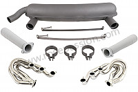 P580915 - RSR STAINLESS STEEL SPAGHETTI RACING KIT 42 MM INT / 45 MM EXT + MEGAPHONE + RACING SILENCER for Porsche 911 Classic • 1970 • 2.2e • Targa • Automatic gearbox