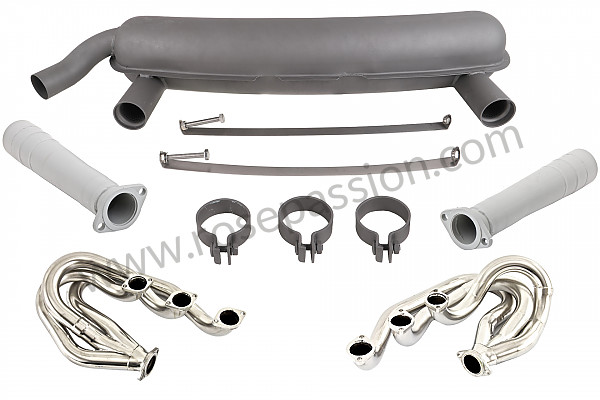 P580915 - RSR STAINLESS STEEL SPAGHETTI RACING KIT 42 MM INT / 45 MM EXT + MEGAPHONE + RACING SILENCER for Porsche 911 Classic • 1967 • 2.0l • Targa • Manual gearbox, 5 speed