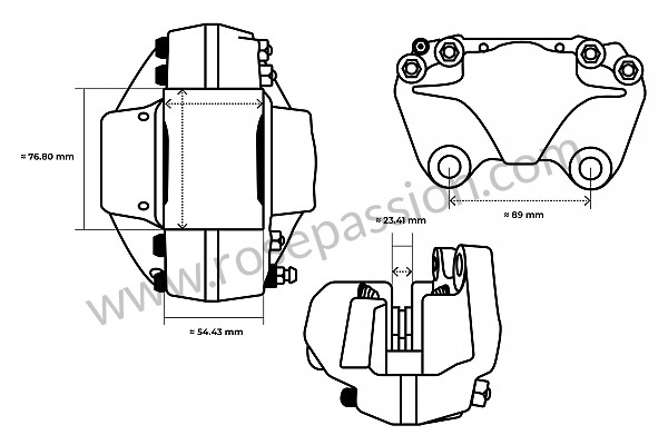 P582011 - FIXED CALLIPER for Porsche 911 Classic • 1973 • 2.4t • Targa • Manual gearbox, 4 speed