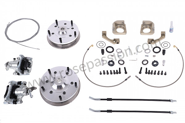 P585125 - 356 REAR BRAKE MODIFICATION KIT FOR DISC BRAKE for Porsche 356a • 1955 • 1300 s (589 / 2) • Coupe a t1 • Manual gearbox, 4 speed