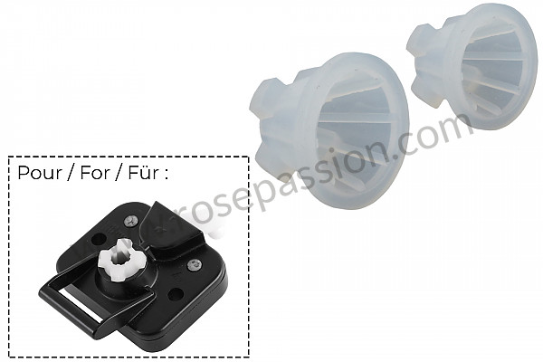P587212 - KIT OF 2 RUBBER INSERTS FOR REAR LOCK 924 944 968 for Porsche 944 • 1989 • 944 s2 • Cabrio • Manual gearbox, 5 speed