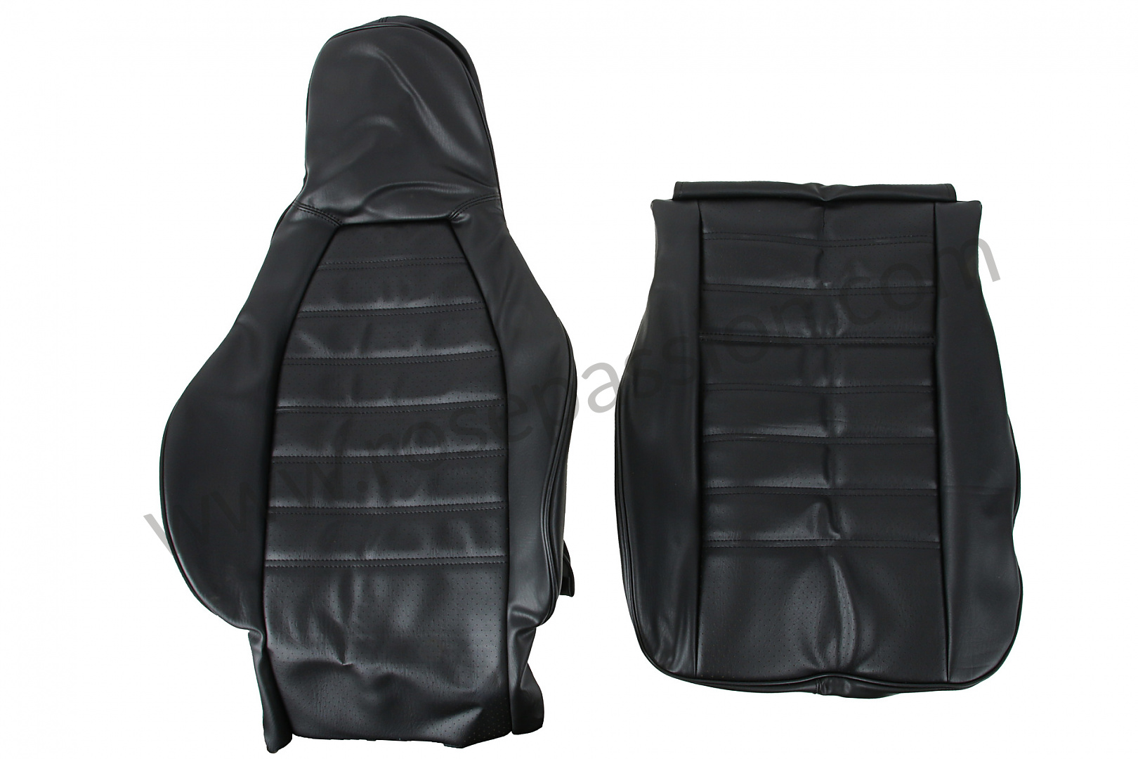 P587217 - IMITATION LEATHER SEAT COVER - BLACK / BLACK / LEFT OR RIGHT for Porsche  911 G / 1974 /  carrera / Targa / Manual gearbox, 4 speed