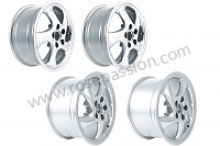P590049 - KIT 4 CUP 3 TYPE RIMS 17 INCH X 7.5 + 9  for Porsche 996 / 911 Carrera • 2001 • 996 carrera 2 • Coupe • Manual gearbox, 6 speed