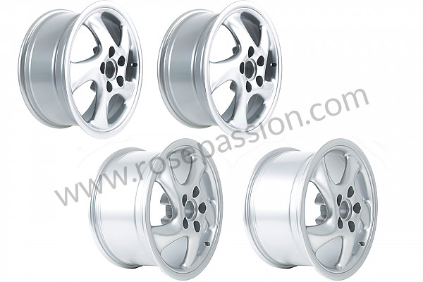 P590049 - KIT 4 CUP 3 TYPE RIMS 17 INCH X 7.5 + 9  for Porsche 944 • 1988 • 944 2.5 • Coupe • Manual gearbox, 5 speed