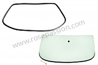 P592593 - GREEN WINDSCREEN KIT WITH SEAL FOR FITTING WITHOUT MOULDING for Porsche 