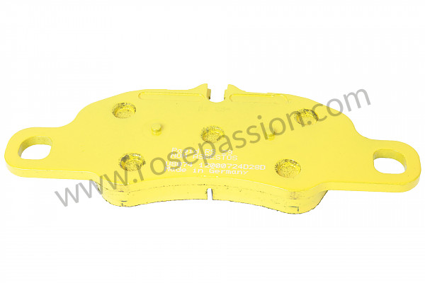 P593365 - PAGID YELLOW FRONT BRAKE PAD for Porsche 991 • 2012 • 991 c2 • Coupe • Manual gearbox, 7 speed