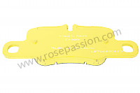 P593368 - PLACA TRASERA PAGID AMARILLA para Porsche 991 • 2014 • 991 c4s • Coupe • Caja manual de 7 velocidades