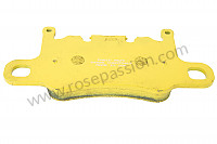 P593370 - PAGID YELLOW REAR PLATE for Porsche 997 GT3 / GT3-2 • 2011 • 997 gt3 rs 3.8 • Coupe • Manual gearbox, 6 speed