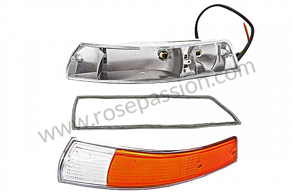 P594519 - COMPLETE METAL FRONT LEFT INDICATOR 911 69-73 CHROME for Porsche 911 Classic • 1972 • 2.4e • Coupe • Automatic gearbox