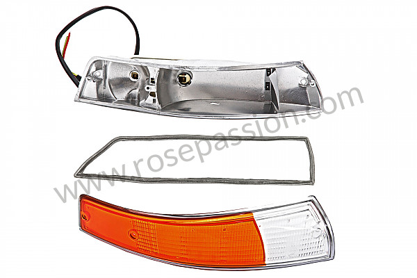 P594520 - COMPLETE METAL FRONT RIGHT INDICATOR 911 69-73 CHROME for Porsche 911 Classic • 1969 • 2.0s • Targa • Manual gearbox, 5 speed