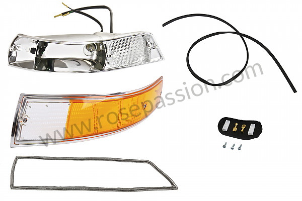 P594526 - COMPLETE PLASTIC FRONT LEFT INDICATOR 911 69-73 CHROME for Porsche 911 Classic • 1972 • 2.4e • Coupe • Manual gearbox, 4 speed