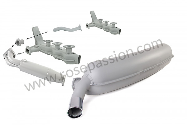 P594542 - COMPLETE EXHAUST KIT AS ORIGINALLY FITTED for Porsche 911 G • 1980 • 3.0sc • Targa • Manual gearbox, 5 speed