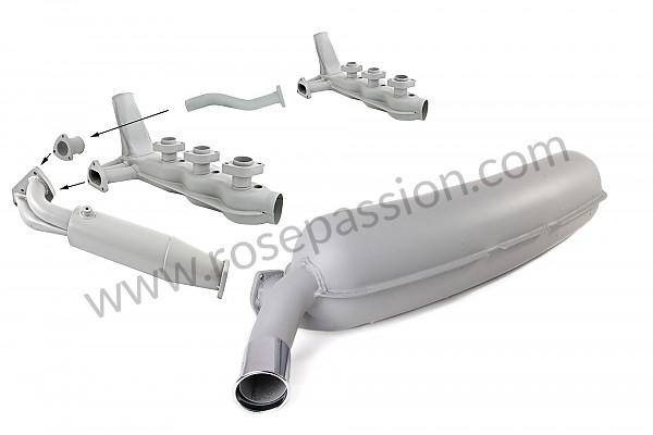 P594543 - COMPLETE EXHAUST KIT AS ORIGINALLY FITTED for Porsche 911 G • 1988 • 3.2 g50 • Coupe • Manual gearbox, 5 speed