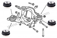 P596297 - KIT SILENT BLOC DE SOPORTE DE TREN TRASERO para Porsche 993 / 911 Carrera • 1997 • 993 carrera 2 • Cabrio • Caja manual de 6 velocidades