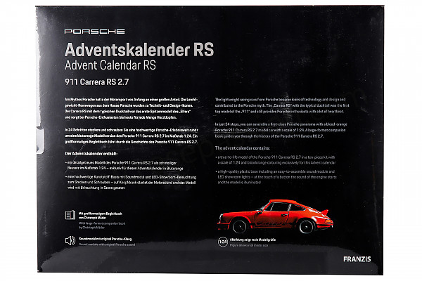 P612559 - CALENDRIER DE L’AVENT 911 CARRERA RS 2.7 - AVEC SON DU MOTEUR ET LUMIÈRES pour Porsche 