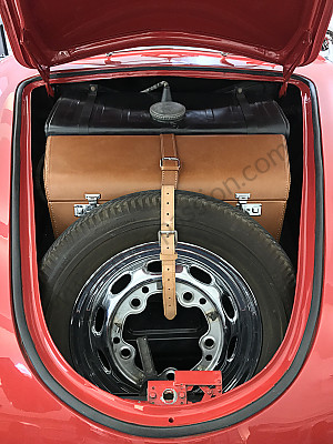 P613362 - STORAGE CASE FOR FRONT BOOT 356 70CM X 20CM HIGH X 30 CM DEEP COGNAC COLOUR LEATHER for Porsche 356B T5 • 1961 • 1600 (616 / 1 t5) • Roadster b t5 • Manual gearbox, 4 speed