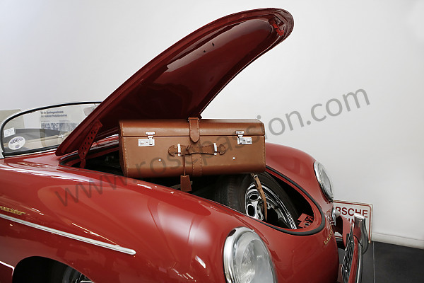 P613362 - VALISE DE RANGEMENT COFFRE AVANT 356 PRE A+A+B 70CM X 20CM DE HAUT X 30 CM DE PROFONDEUR CUIR COULEUR COGNAC XXXに対応 Porsche 356a • 1957 • 1600 s (616 / 2 t2) • Coupe a t2