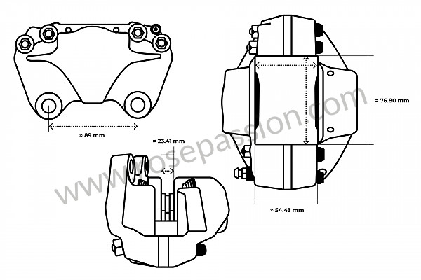 P614140 - REMZADEL (ASAFSTAND BEVESTIGING 89MM) voor Porsche 911 G • 1977 • 2.7 • Targa • Automatische versnellingsbak