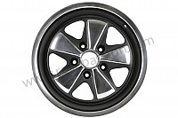 P614172 - 7 X17 SPOKED BLACK AND POLISHED RIM LIKE THE EARLY 911 WITH TUV HOMOLOGATION (ET 23.3) for Porsche 911 Turbo / 911T / GT2 / 965 • 1986 • 3.3 turbo • Coupe • Manual gearbox, 4 speed