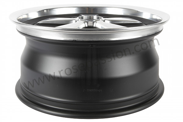 P614175 - 8 X17 SPOKED BLACK AND POLISHED RIM LIKE THE EARLY 911 WITH TUV HOMOLOGATION (ET 10.6) for Porsche 911 Classic • 1971 • 2.2e • Targa • Automatic gearbox