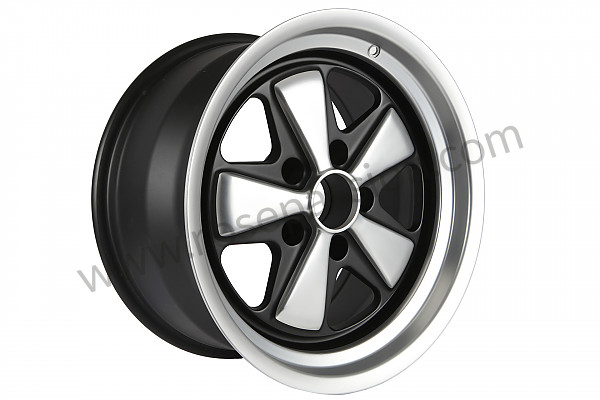 P614180 - 9 X17 SPOKED BLACK AND POLISHED RIM LIKE THE EARLY 911 WITH TUV HOMOLOGATION (ET 15) for Porsche 911 Turbo / 911T / GT2 / 965 • 1988 • 3.3 turbo • Cabrio • Manual gearbox, 4 speed