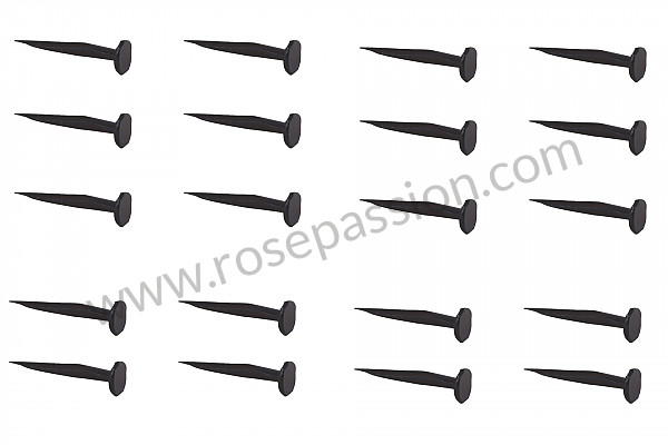 P615098 - KIT OF 20 SEAT STUDS 356 911 for Porsche 964 / 911 Carrera 2/4 • 1994 • 964 carrera 4 • Coupe • Manual gearbox, 5 speed
