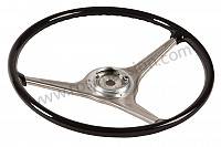 P615109 - STEERING WHEEL WITH WOOD CROWN 356 BC for Porsche 356C • 1965 • 1600 sc (616 / 16) • Cabrio c • Manual gearbox, 4 speed