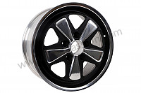 P616184 - 7.5 X17 SPOKED BLACK AND POLISHED RIM LIKE THE EARLY 911 WITH TUV HOMOLOGATION (ET 52) for Porsche 996 / 911 Carrera • 2000 • 996 carrera 2 • Cabrio • Automatic gearbox
