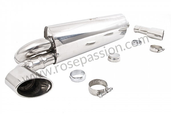 P71240 - Transversal silencer 964 stainless steel double outputs (delivered with outputs) / look 993 for Porsche 964 / 911 Carrera 2/4 • 1991 • 964 carrera 2 • Targa • Automatic gearbox