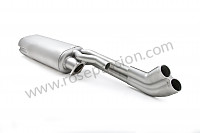 P71274 - Stainless steel final silencer 2 outlets on left for Porsche 911 Turbo / 911T / GT2 / 965 • 1981 • 3.3 turbo • Coupe • Manual gearbox, 4 speed