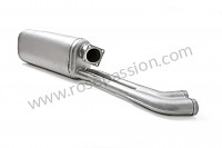 P71275 - Stainless steel final silencer 2 outlets on left for Porsche 911 Turbo / 911T / GT2 / 965 • 1983 • 3.3 turbo • Coupe • Manual gearbox, 4 speed