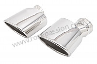 P73000 - Stainless steel exhaust tailpipes for 993 2s / 4s (pair) for Porsche 