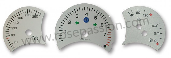 P73003 - Coloured back plate for speedometer (complete kit) for Porsche Boxster / 986 • 2001 • Boxster 2.7 • Cabrio • Automatic gearbox
