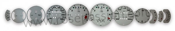 P73005 - Coloured back plate for speedometer (complete kit) for Porsche 911 Classic • 1973 • 2.4s • Targa • Automatic gearbox