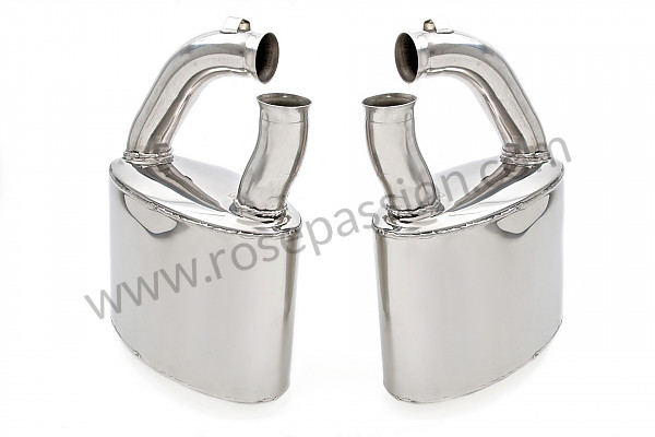 P77444 - Pair of sports stainless steel silencers for Porsche 993 / 911 Carrera • 1997 • 993 carrera 2 • Cabrio • Automatic gearbox