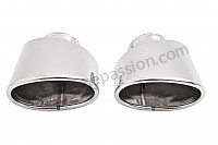 P87272 - Pair of stainless steel silencer tailpipes for Porsche 993 Turbo • 1998 • 993 turbo • Coupe • Manual gearbox, 6 speed