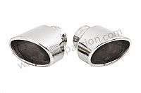 P87272 - Pair of stainless steel silencer tailpipes for Porsche 993 Turbo • 1998 • 993 turbo • Coupe • Manual gearbox, 6 speed