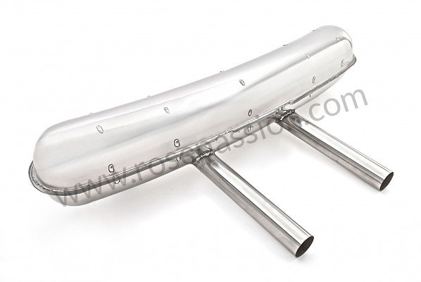 P87278 - Racing stainless steel silencer with 2 central outlets (2 inlets) for Porsche 911 Classic • 1972 • 2.4s • Coupe • Manual gearbox, 4 speed